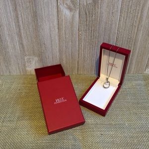 Hot Diamonds Open Teardrop Sterling Silver Necklace